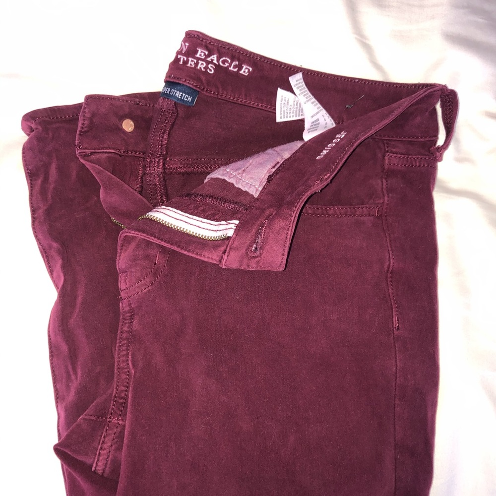 AE maroon skinny jeans!
